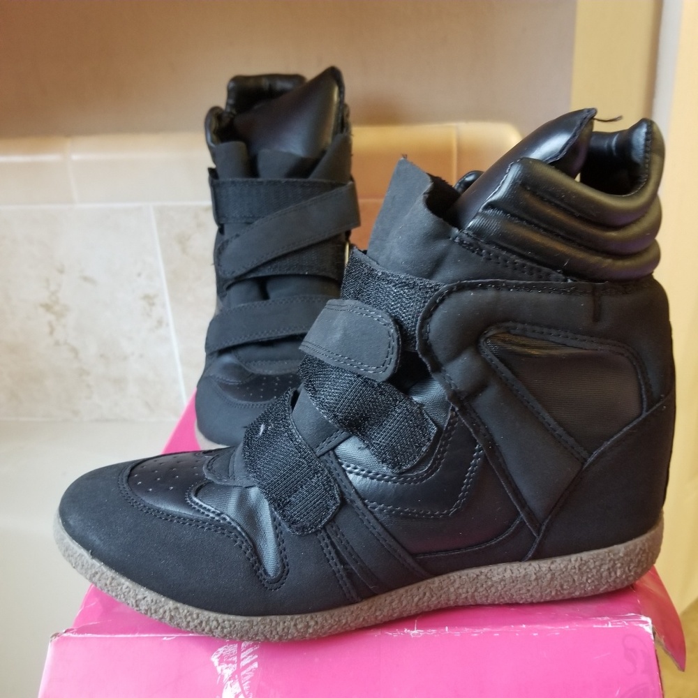 Gently worn wedge sneakers